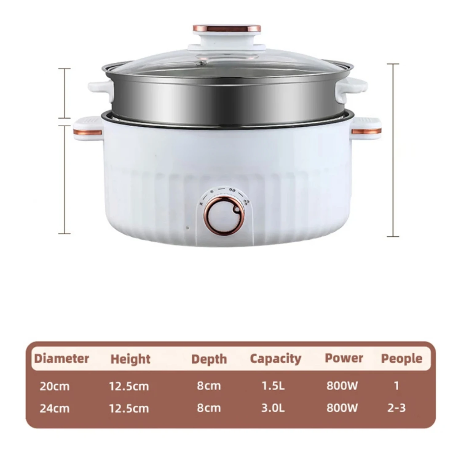 NEW Versatile, efficient, and convenient double layer multi cooker with EU plug-the perfect kitchen appliance for homes an