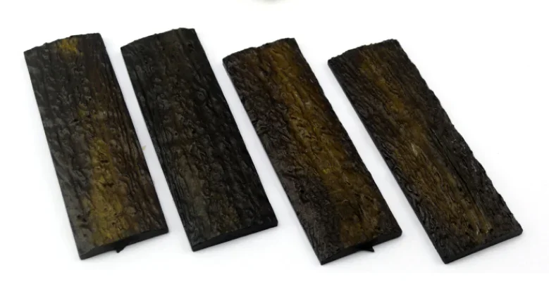 2 Pieces DIY Knife Handle Making Resin Material Knife Handle Patch Cutter Grip No-slip POM Resin Material 130x42x7.5mm