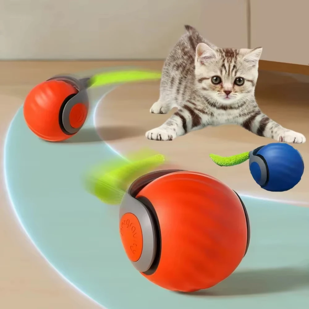 Juguete para gatos Speedy Tail 2,0, juguete para gatos con cola rápida, juguete interactivo con pelota para gatos, pelota de juguetes para gatos inteligente, ajuste de dos velocidades, con cola - AliExpress