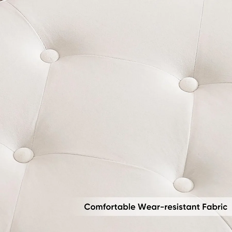 Tufted Gold Storage Bench 5