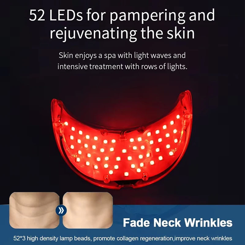 Neck Anti Wrinkle Mask Neck LED Mask 7 Colors Photon Skin Brightening Anti-Wrinkle Neck Lift Beauty Mask Skin Tightening Wrinkle Remover Skincare