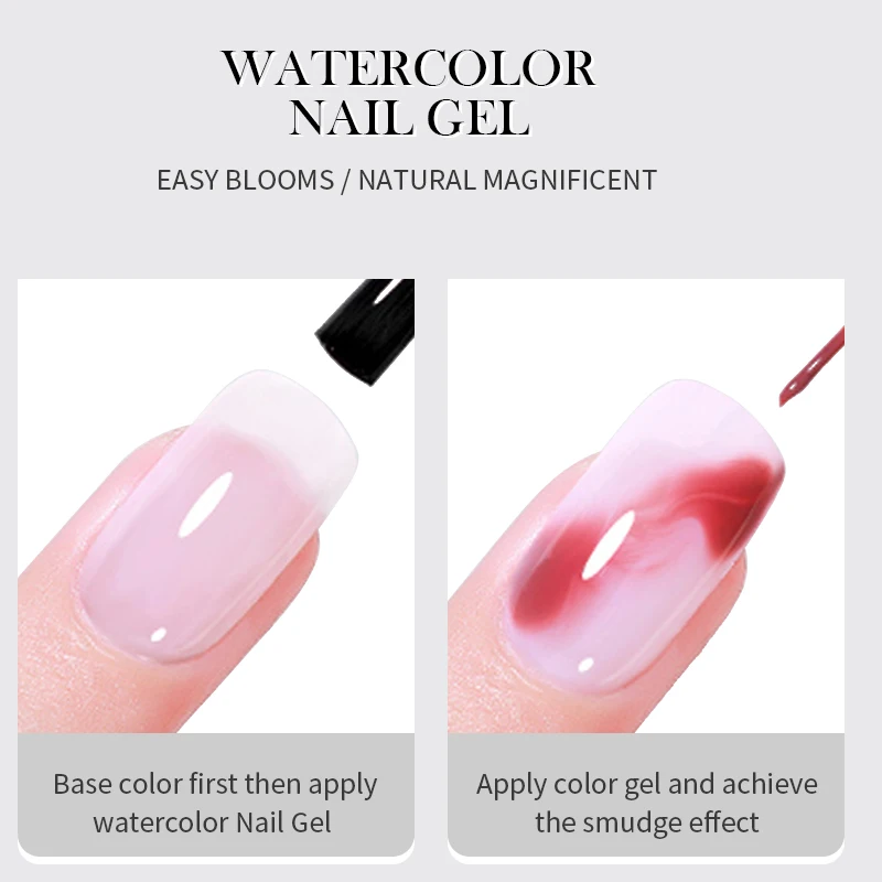 BORN PRETTY 10ml Clear Bloom Gel Nail Polish UV/LED Blossoming Soak Off Marvel Gel Glue For Spreading Effect Marble Gel 3