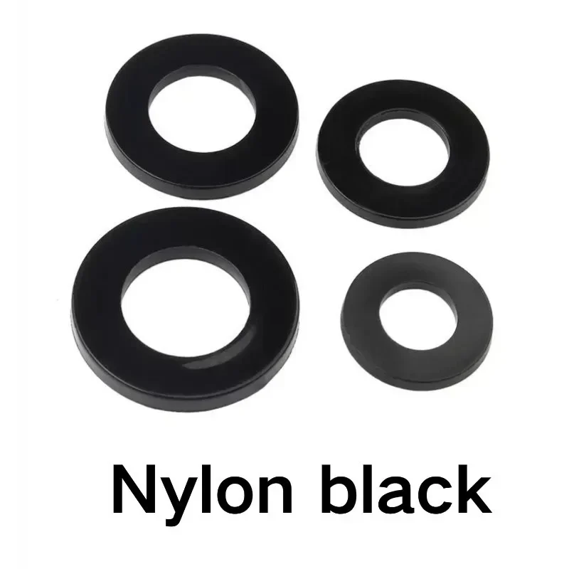 Durable Nylon Flat Washer Variety Pack - Black & White Insulating Plastic Gasket Rings
