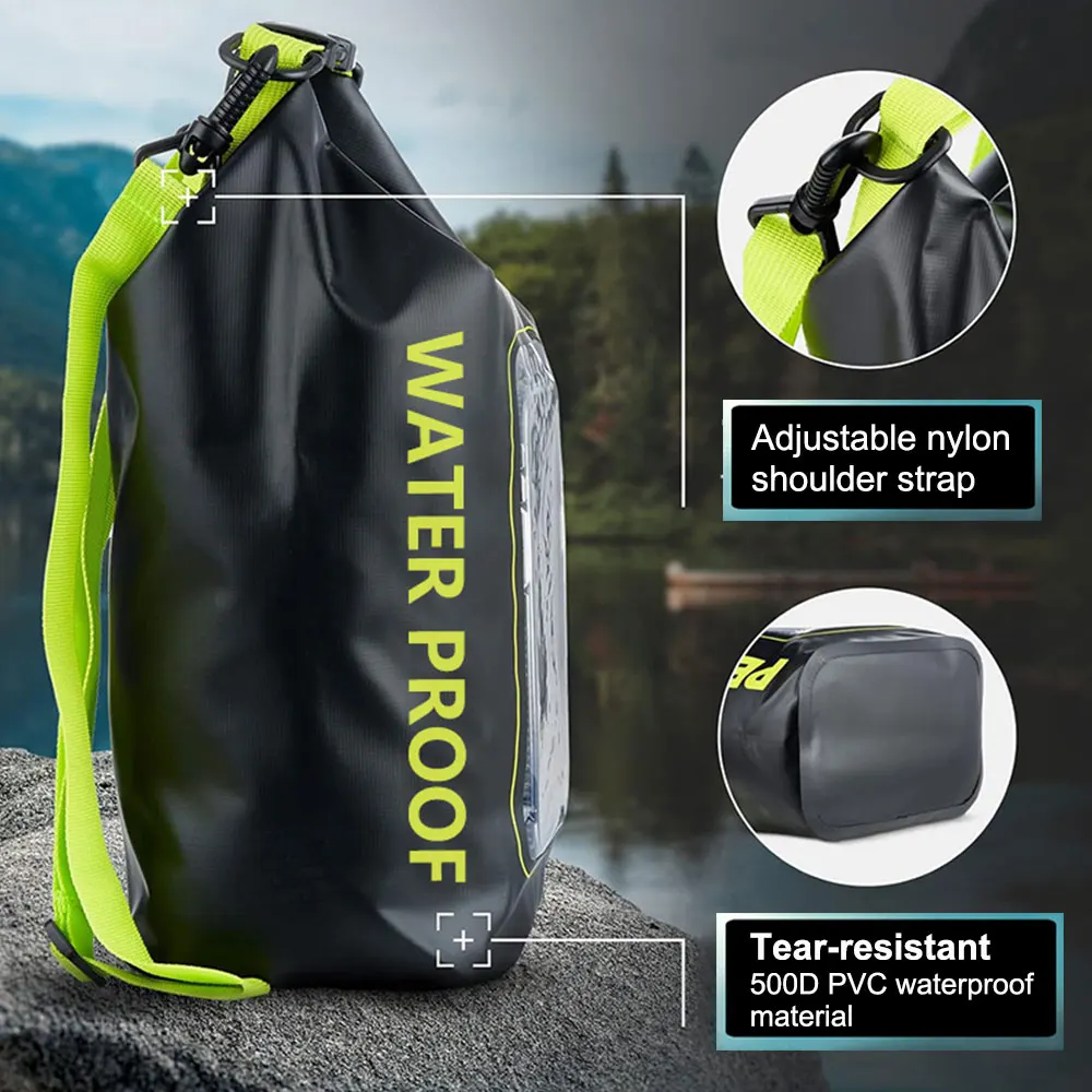 2L 5L waterproof dry bag For Trekking Drifting Rafting Surfing Kayak Outdoor Sports Bags Camping Equipment