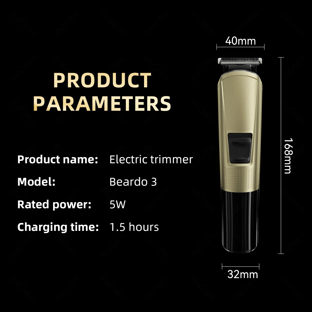Hair Trimmer ENCHEN Beardo 3 Hair Trimmer & Groom Kit for Beard Trimming Body Grooming with Type-C Charging Indicator Light
