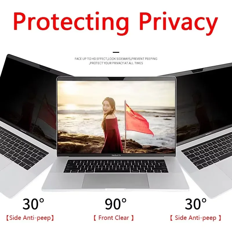 Macbook pro/air 13.3 14 15.6 16 인치 310 x174mm 345 x194mm 자기 흡입 방지 엿보기 방지 필름용 개인 정보 보호 화면 보호기