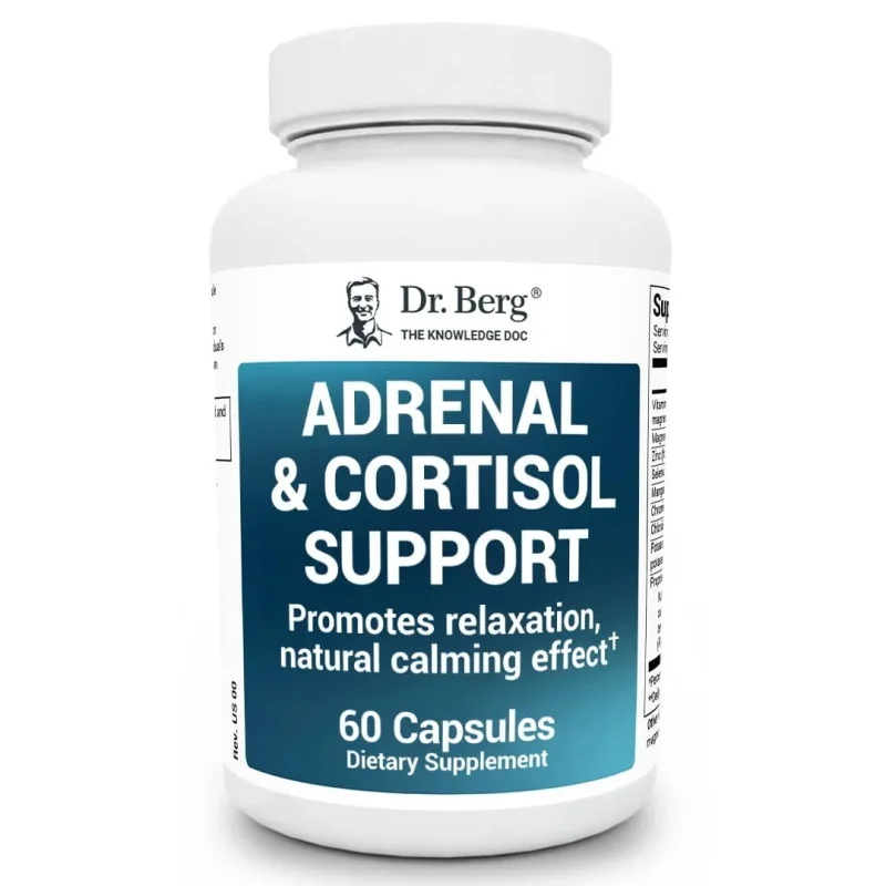 Dr. berg cortisol unterstützung-fördert entspannung, natürliche ruhe 8 essentielle vitamine & mineralien 6 potente kräuter 60 kapseln