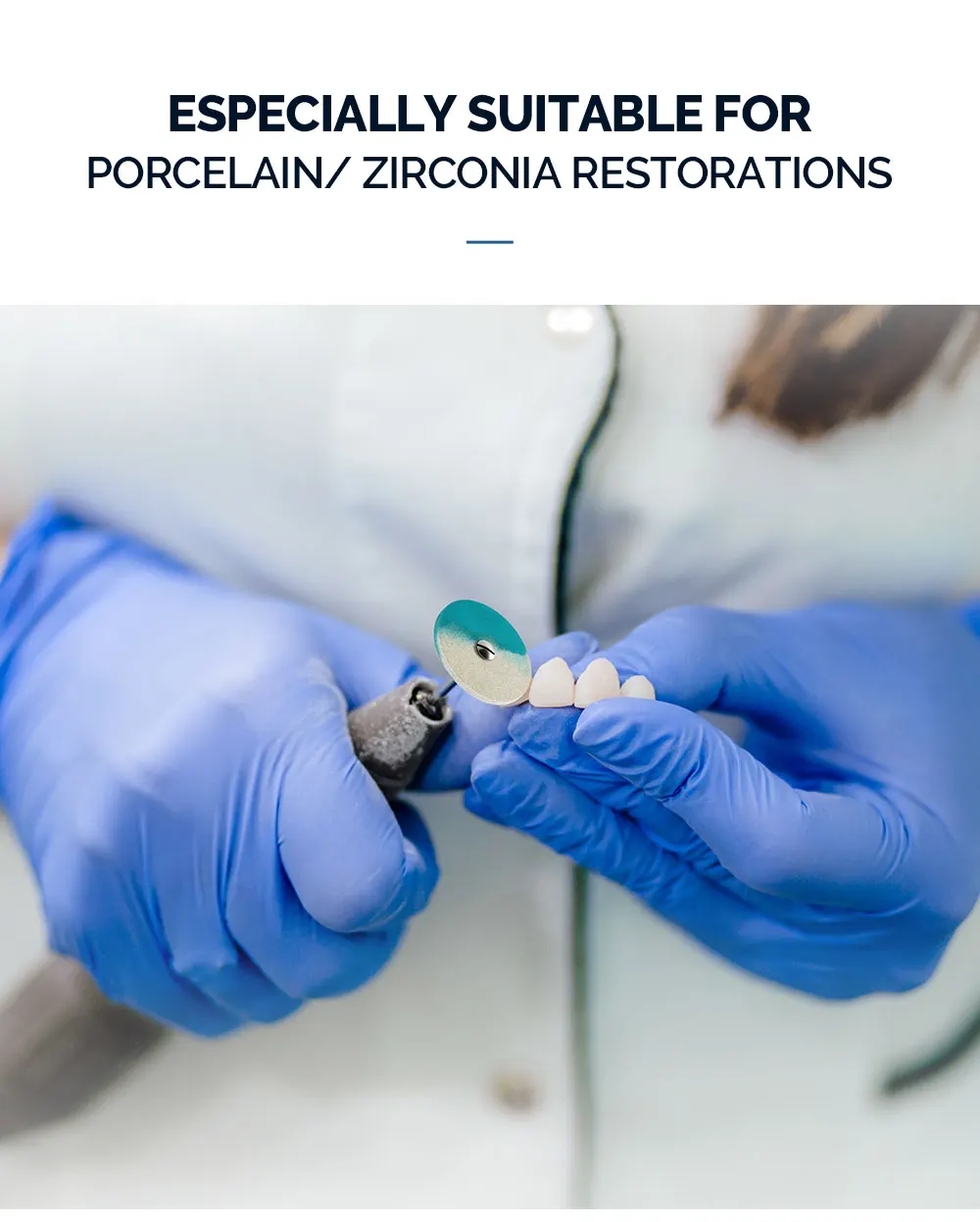AZDENT Dental Gummi Polierer Rad Disc HP 2,35mm Labor Zahnmedizin Werkzeug für Porzellan Zirkonoxid Restaurationen 26*2mm/22*3mm – Detail 6