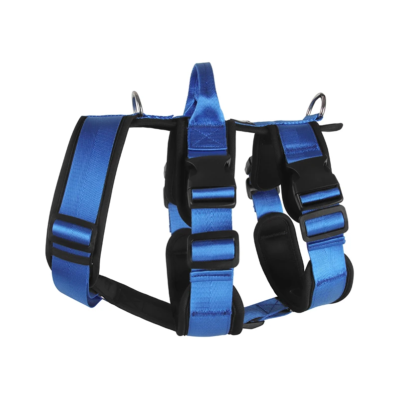 Peitoral para Cachorro Anti Escape 6 Tiras Reforçado - Azul