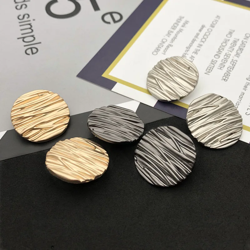 윈드 브레이커 코트 바느질 부티크 버튼 장식에 대 한 10 개/몫 패션 스트라이프 금속 단추