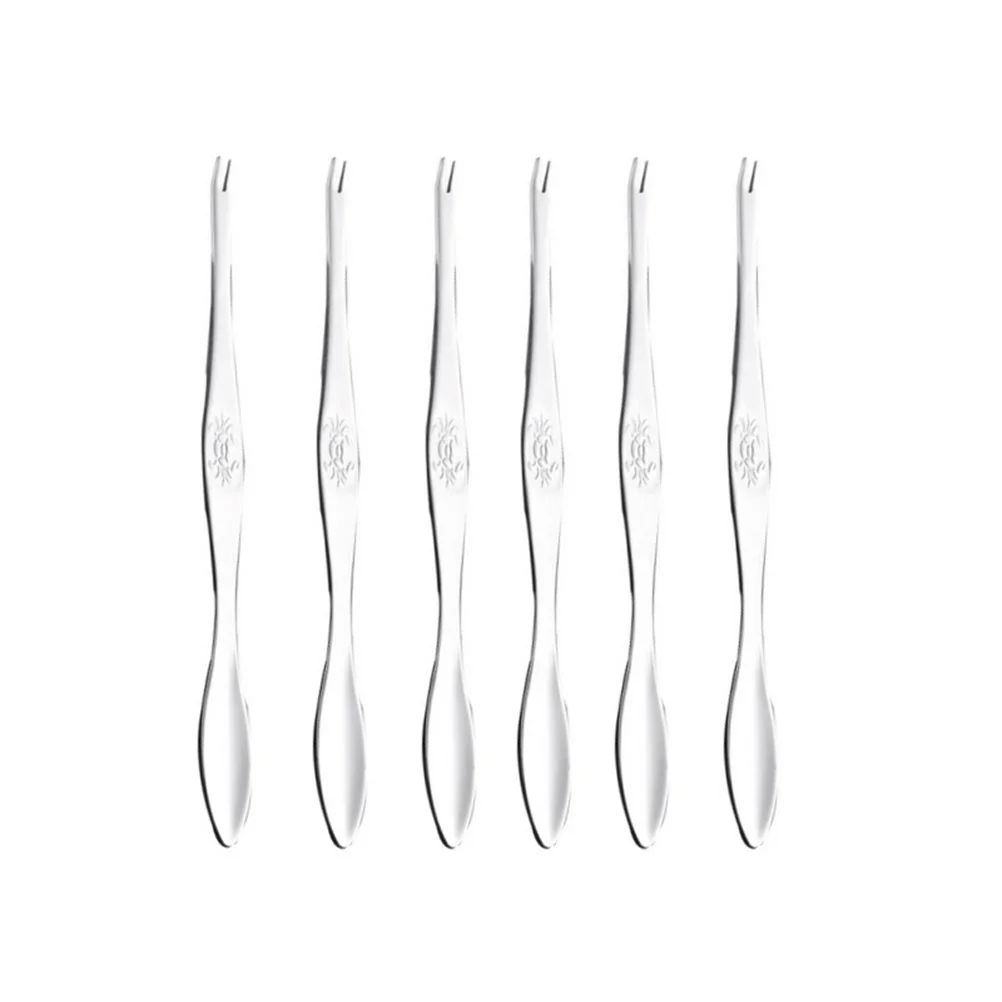 

6pcs 304 Stainless Steel Crab Tool Quick Crab Needle Fork Picks for Home Restaurant (Silver)