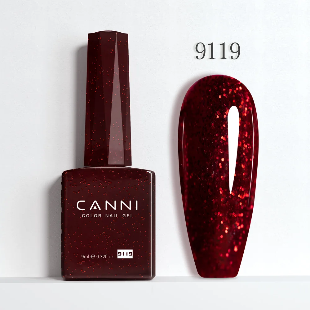 CANNI Super Glossy Glitter Cat Eye Nail Gel Polish - Hema Free Diamond Top Coat, Semi-Permanent UV LED Varnish