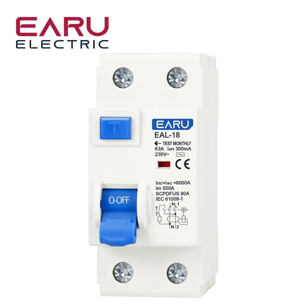 2P 4P 10/30/100/300mA Type AC RCCB RCD ELCB Electromagnetic Residual Current Cir