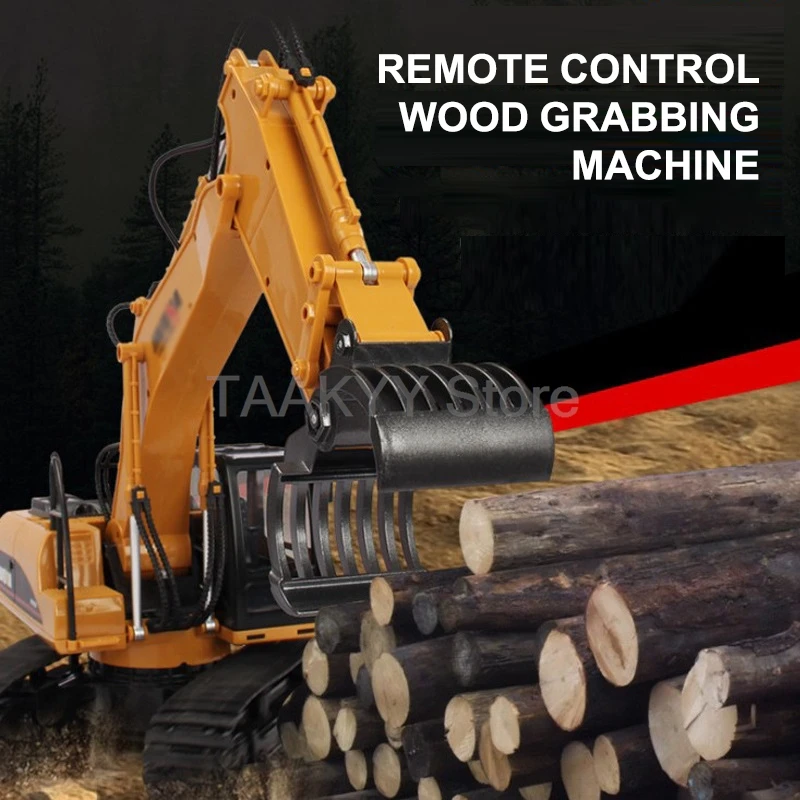 1:14 22 Channels Alloy Remote Control Car Simulation Bulldozer Loading Unloading Machine Engineering Vehicle Children's Toys 2