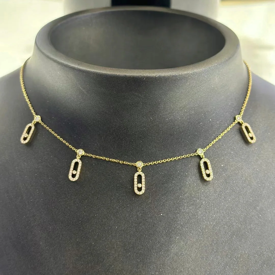 Pendant Necklace Gold Necklace 18K Gold Plated Stackable Women's Fashion Necklace