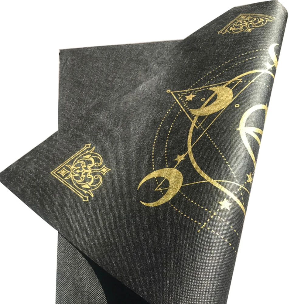 새로운 타로 카드 식탁보 Pentagram 운세 제단 헝겊 보드 게임 포춘 점성술 카드 패드 Foldable 49x49cm for Solitaire