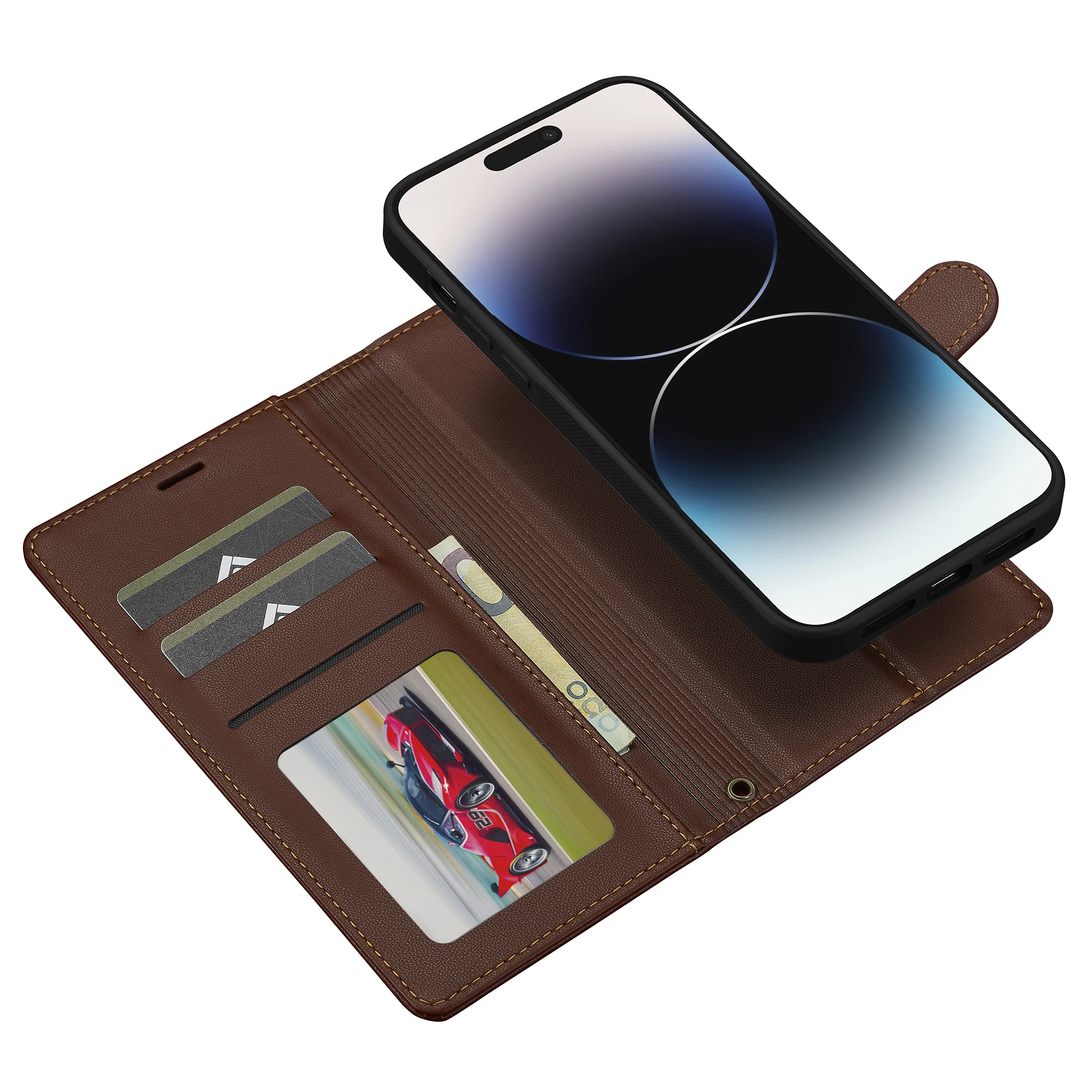 2 in 1 Removable Cards Solt Flip Leather Wallet Case For iPhone 15 Pro Max 14 Plus 16 13 12 11 SE 2022 XR XS Magnetic Bag Cover_voghion.com