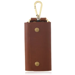 Premium Genuine Leather Key Organizer and Storage Wallet (BROWN)