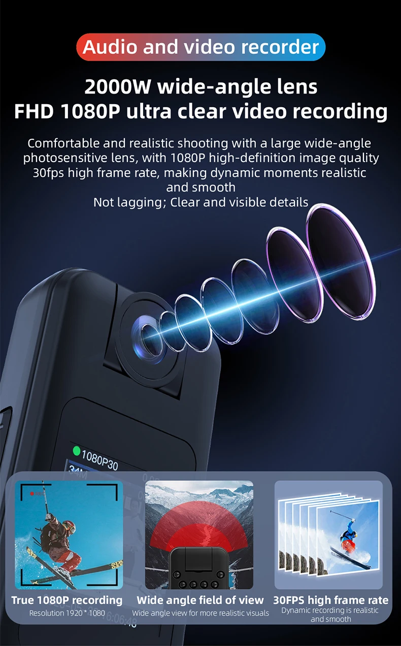 Description Picture 4 of itemHD 1080P Bodycam Holder Magnet Camcorders Sports Mini Consumer Digital Camera Video Small Cases Portable Camcorder Video Camera