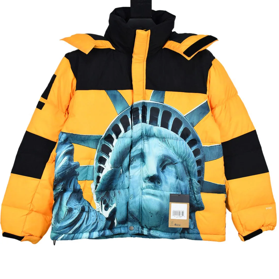 

Best Version Collab 19FW Week 10 Statue of Liberty Down Jacket Men Women Unisex Duck Hooded Down Jacket Thick Warm Puffer Coat