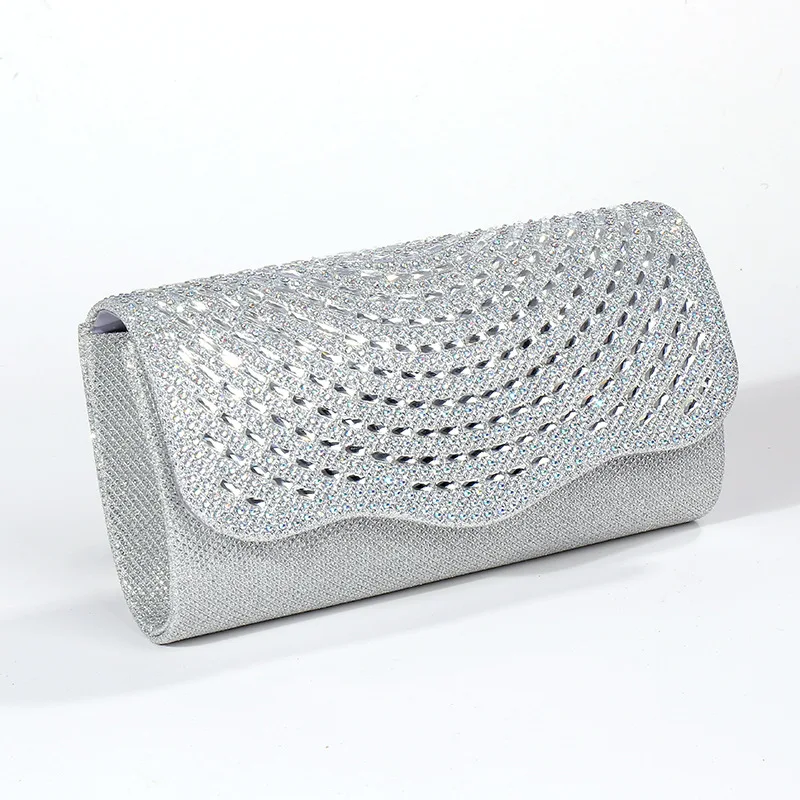 Luxury Women Evening Bag Brand Party Banquet Glitter Bag for Ladies Wedding Clutches Rhinestone Handbag Chain Shoulder Bag