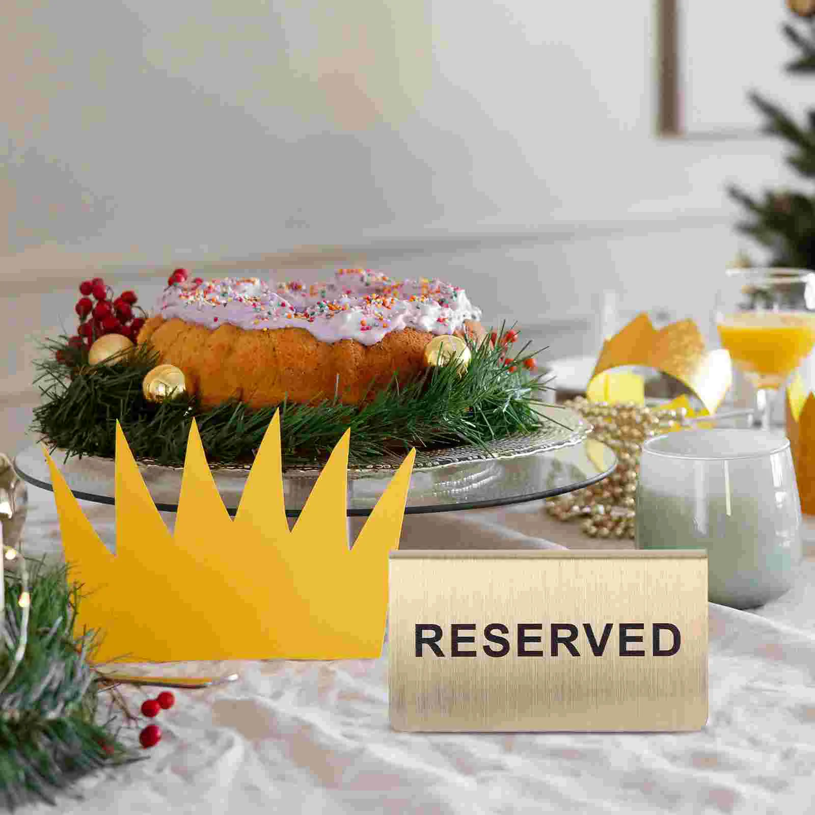 Stainless Steel Reserved Sign Wedding Table Card Restaurant Place Holder Event Banquet Marker Signs For Festive Supplies