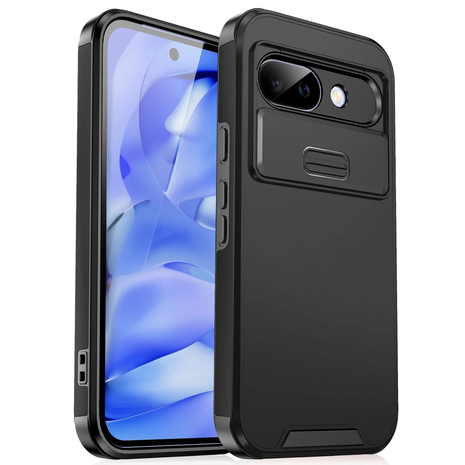Enhanced Camera Slide Protective Phone Case - Wireless Charging Compatible, Durable Armor Cover.