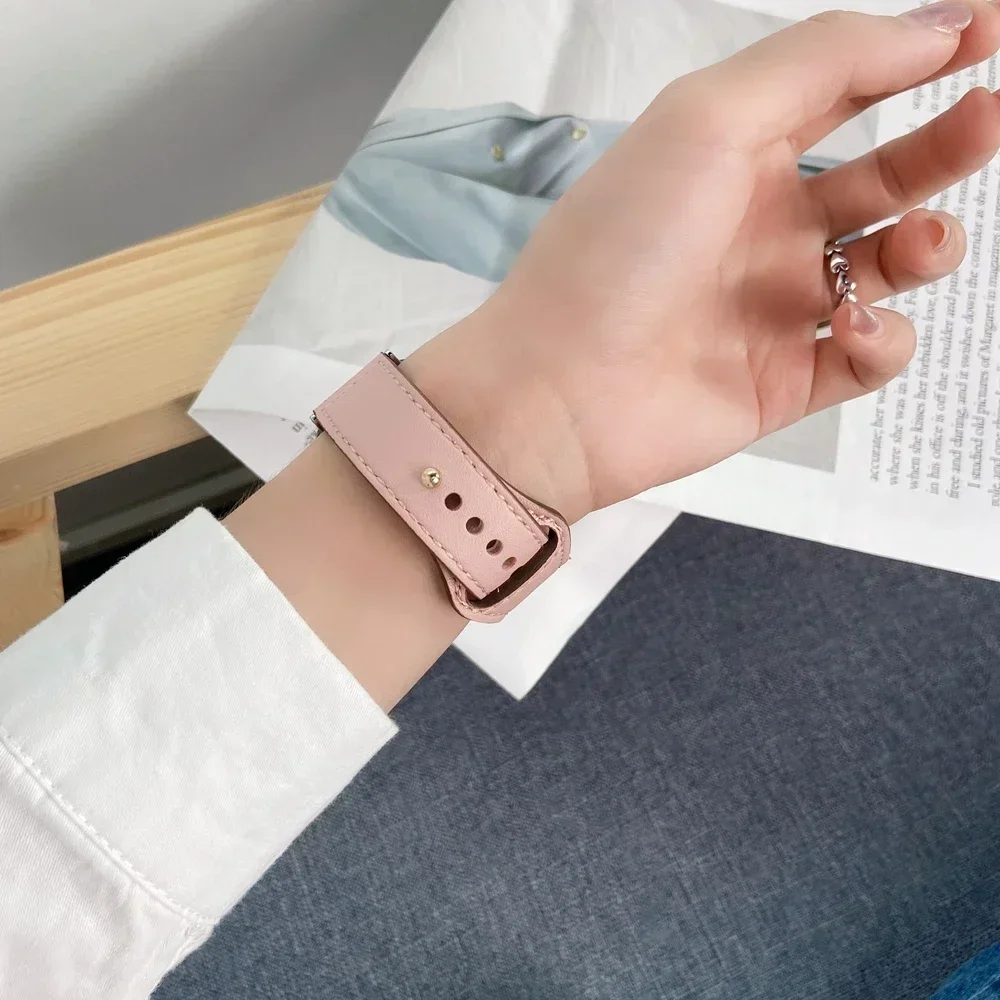 Elegant Leather Bracelet Strap Replacement for Smartwatches - 2024 Edition Accessories