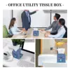 Custom Little Monster Stitch Tissue Box Cover PU Leather Square Cute Cartoon Facial Tissue Box Holder for Bathroom Toilet 6