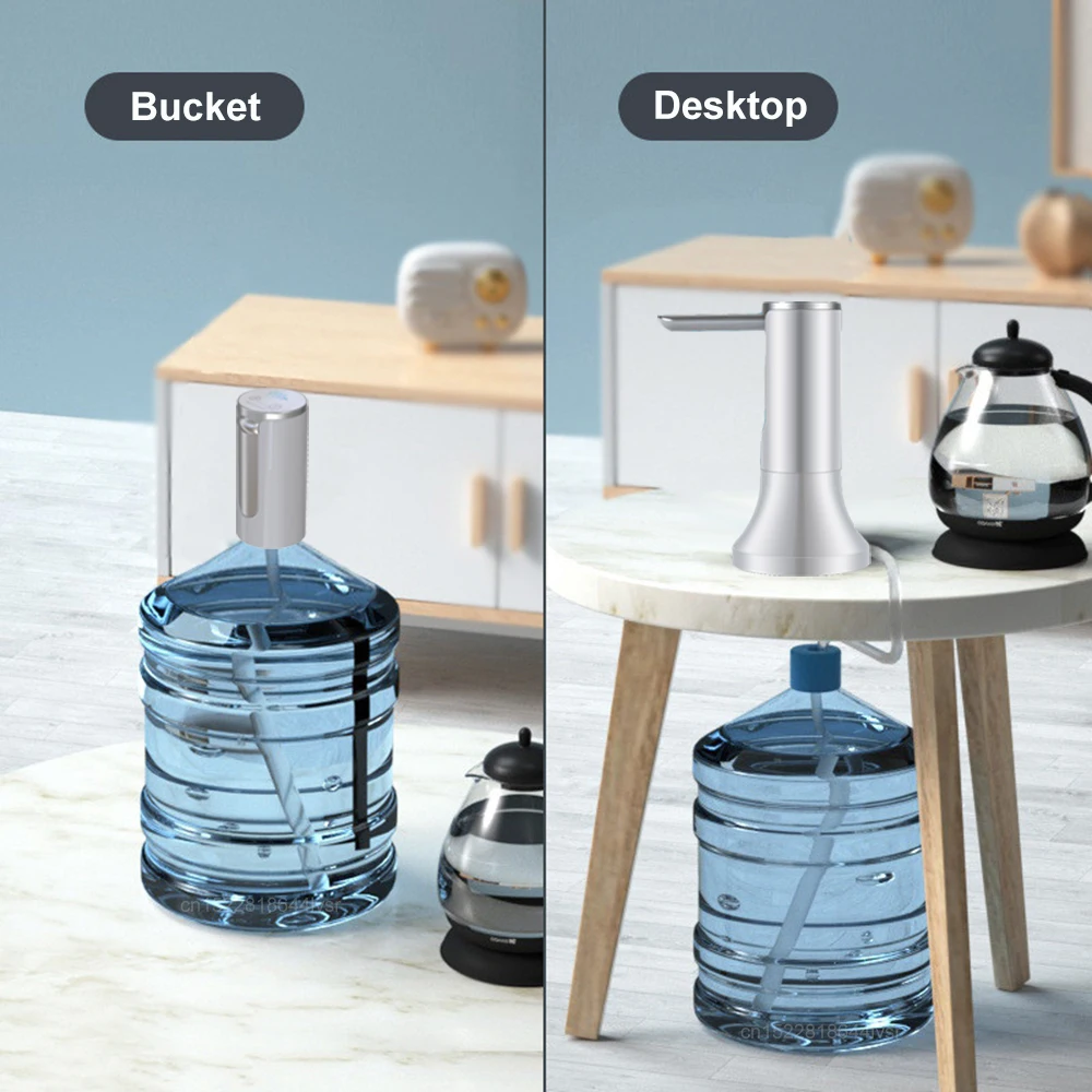 Electric Water Gallon Bottle Pump Automatic Folding Water Dispenser Pump 19 Liters Rechargeable Foldable Desk Water Bottle Pump 6