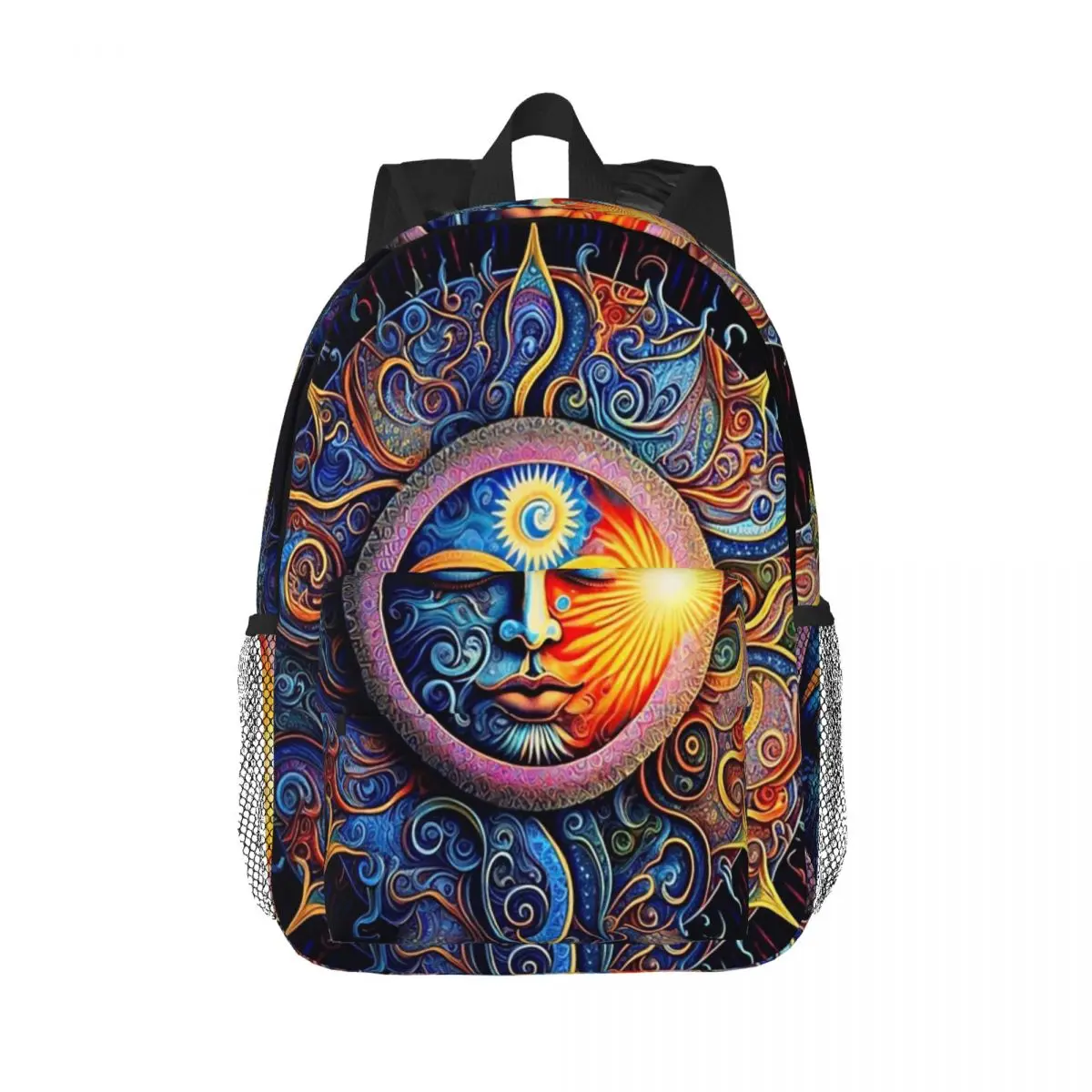 

Cosmic Harmony Sun And Moon Mandala Backpacks Boys Girls Bookbag Fashion Children School Bags Laptop Rucksack Shoulder Bag