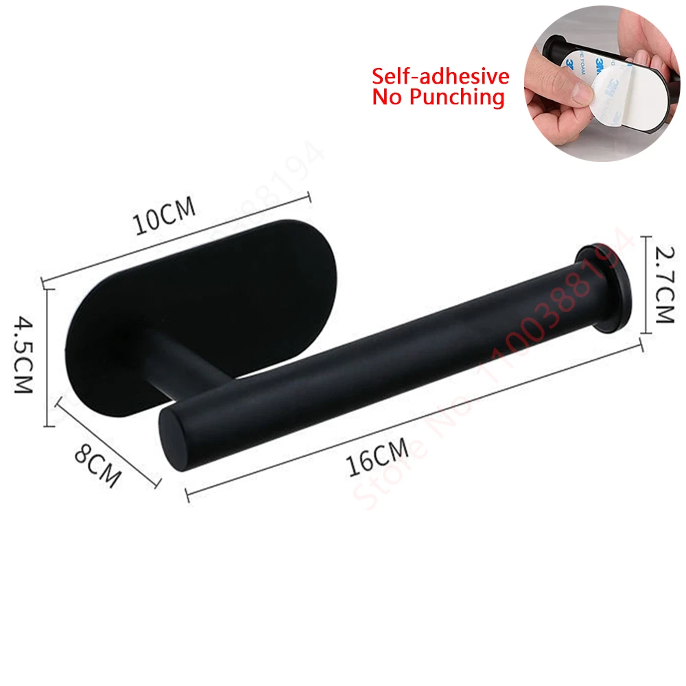Stainless Steel Wall-Mounted Adhesive Towel and Napkin Holder