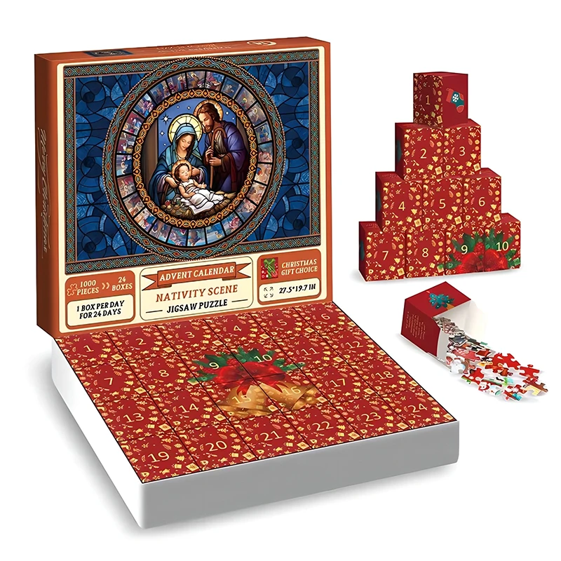 

Advent Calendar Puzzles - Christmas Scene Puzzle 1000 Pieces Puzzles For Adults And Kids Countdown To Christmas