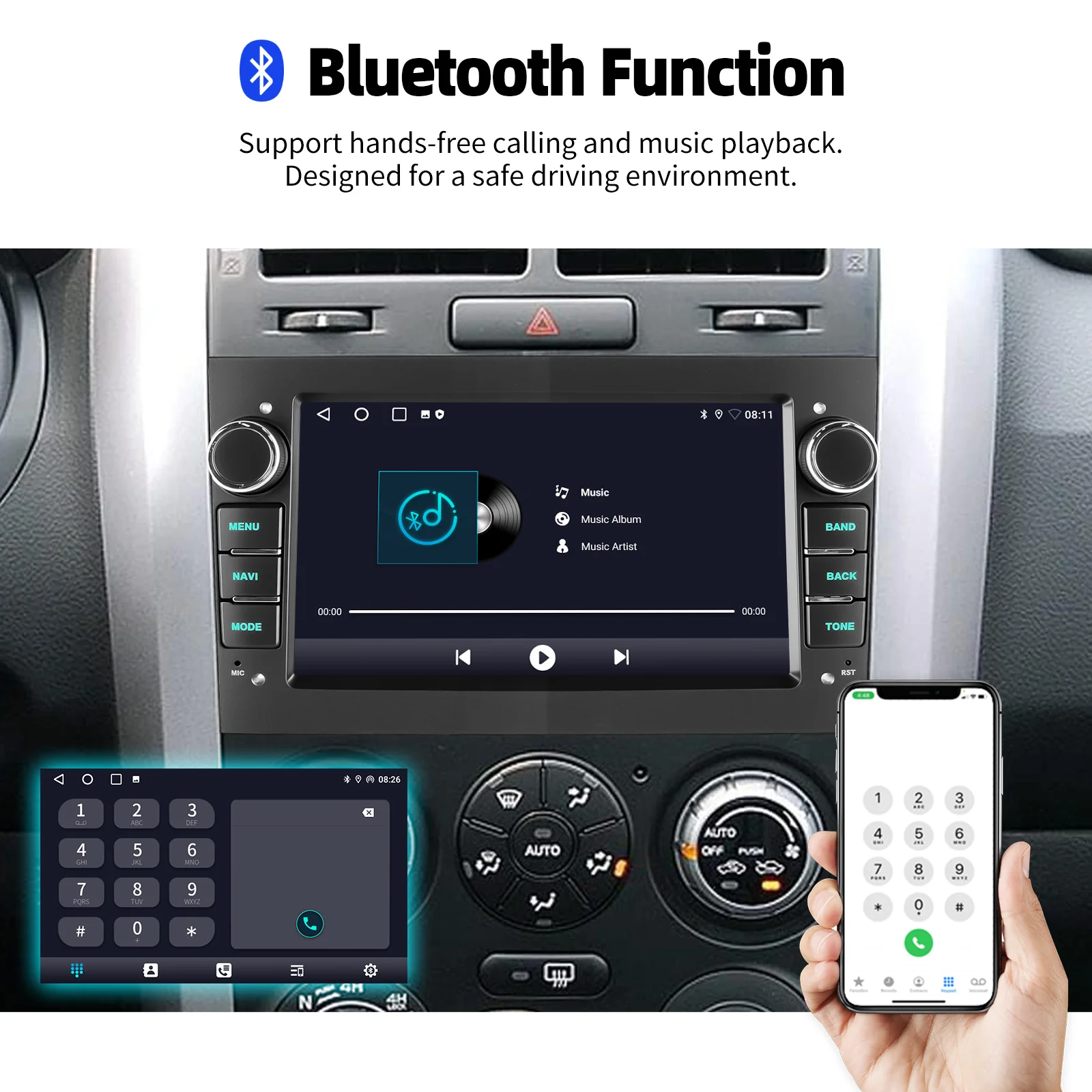 ESSGOO 7" Android 14 Car Stereo Radio Carplay Android Auto For Opel Vauxhall Corsa C/D Antara Astra Zafira RDS Wifi Mirror Link