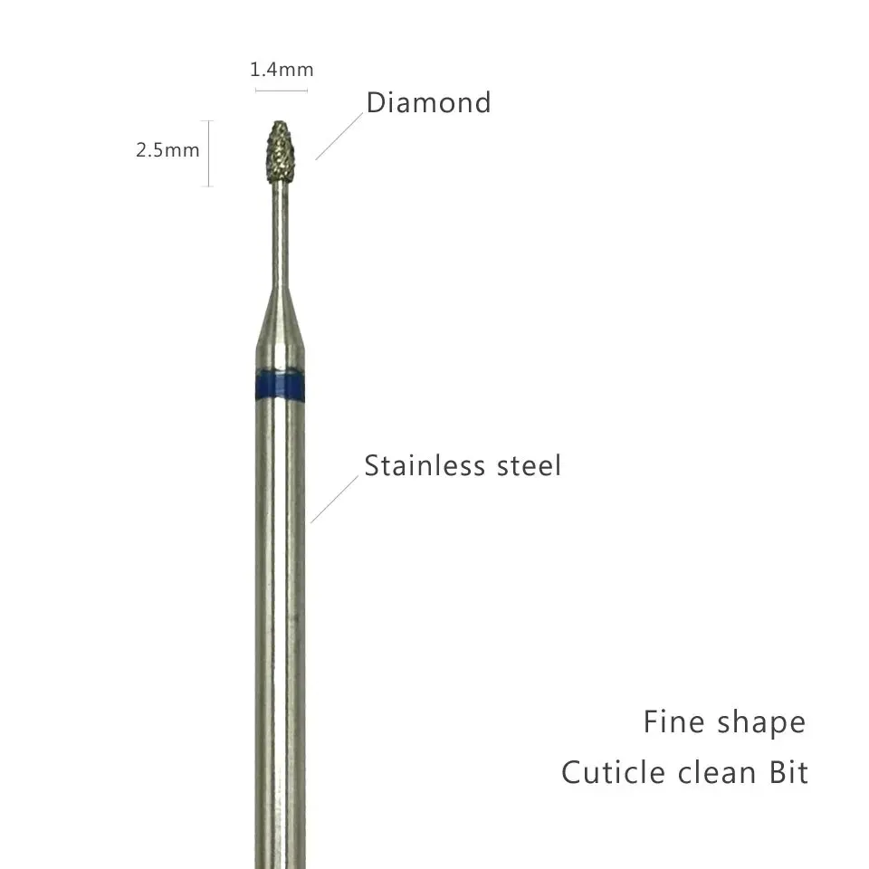HYTOOS Russian Diamond Nail Drill Bit, Barrel Cuticle Burr, Electric Manicure Drills Accessories Supplier, 3.7*3.7mm 3