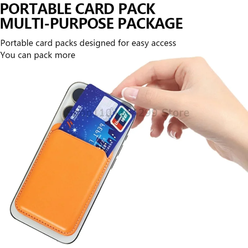 Leather Magnetic Wallet with Foldable Stand and Card Holder Pocket