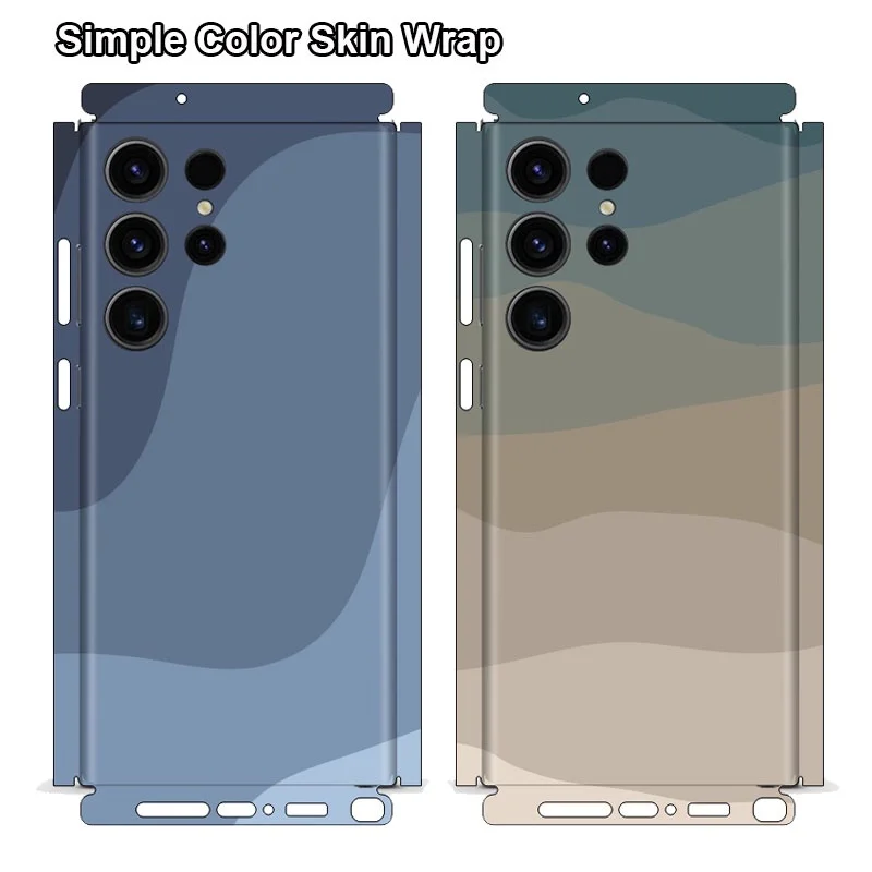 

Colorful Mori Simple Color Skin for Samsung Galaxy S23 S22 Ultra Plus A52 A52s A14 5G Back Film Screen Protector 3M Wrap Sticker