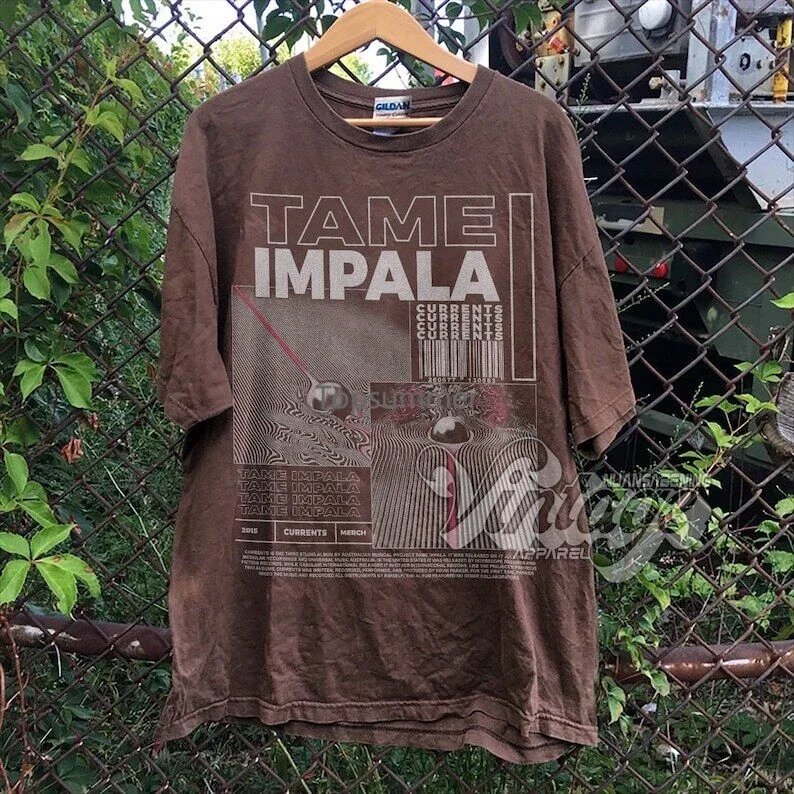 

Tame Impala Vintage Graphic Unisex Tee Cotton 100% Reprint Tee Tt6580