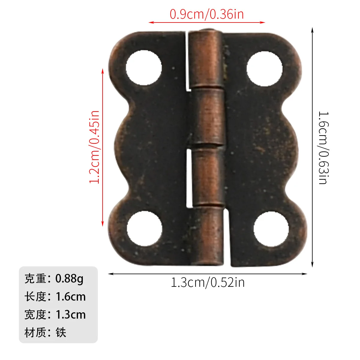 Antique butterfly small hinge cabinet hardware accessories lace hinge wooden box 90 degrees 180 degrees hinge.