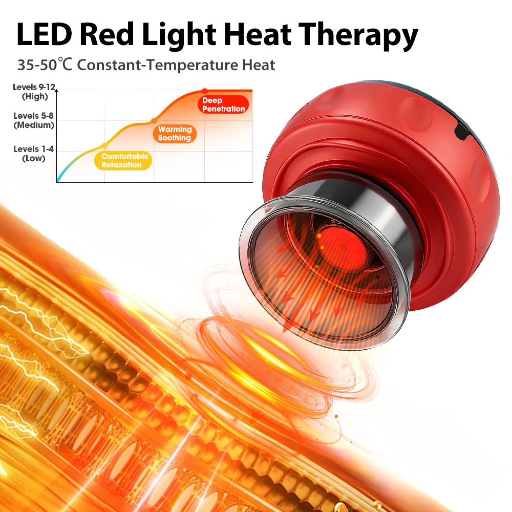 Smart Wireless Electric Vacuum Cupping Device Body Scraping Massager Timer Suction Cup Device Body Slimming Beauty Health