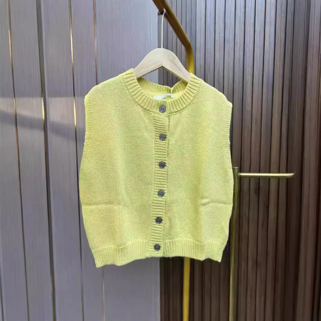2025 Autumn and Spring New Style Children clothes Fashion and Simple Solid Color Comfortable Kids Sweater Vest