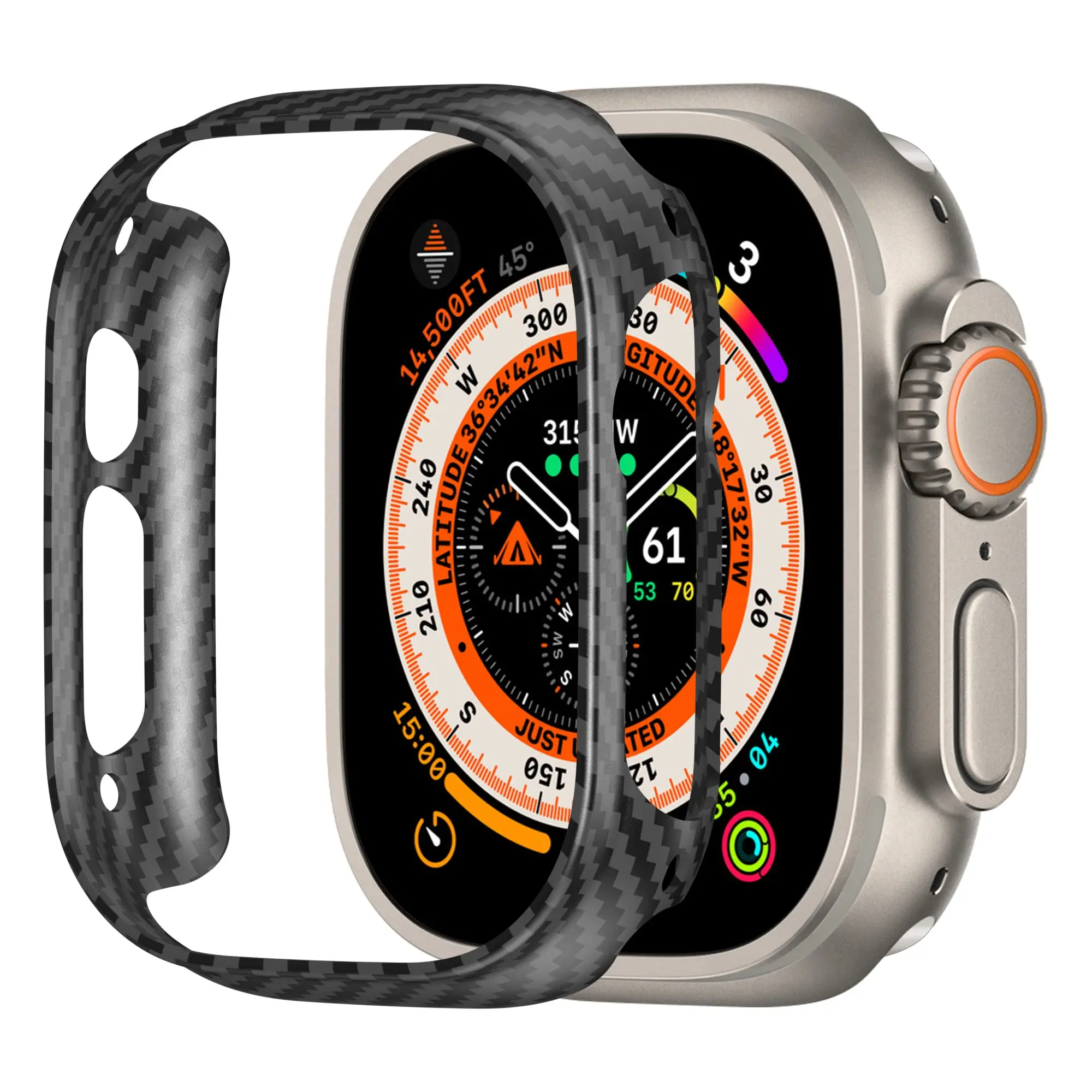 Cover Per Apple Watch Ultra 2 49Mm Accessori Per Cinturini Hard Pc Bumper Shell Screen Protector Iwatch Series Ultra Case 49Mm Band