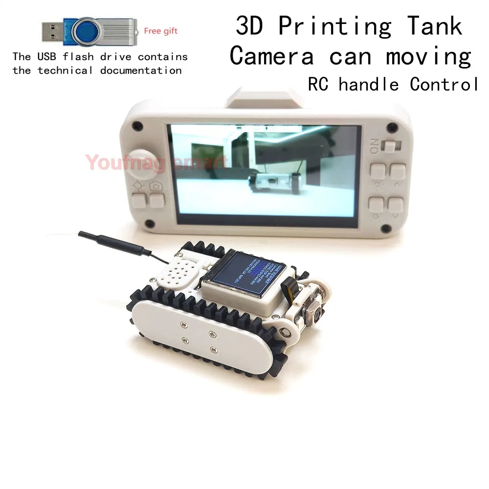 RC Tank with Moving Camera Pipeline Inspection Wireless Video