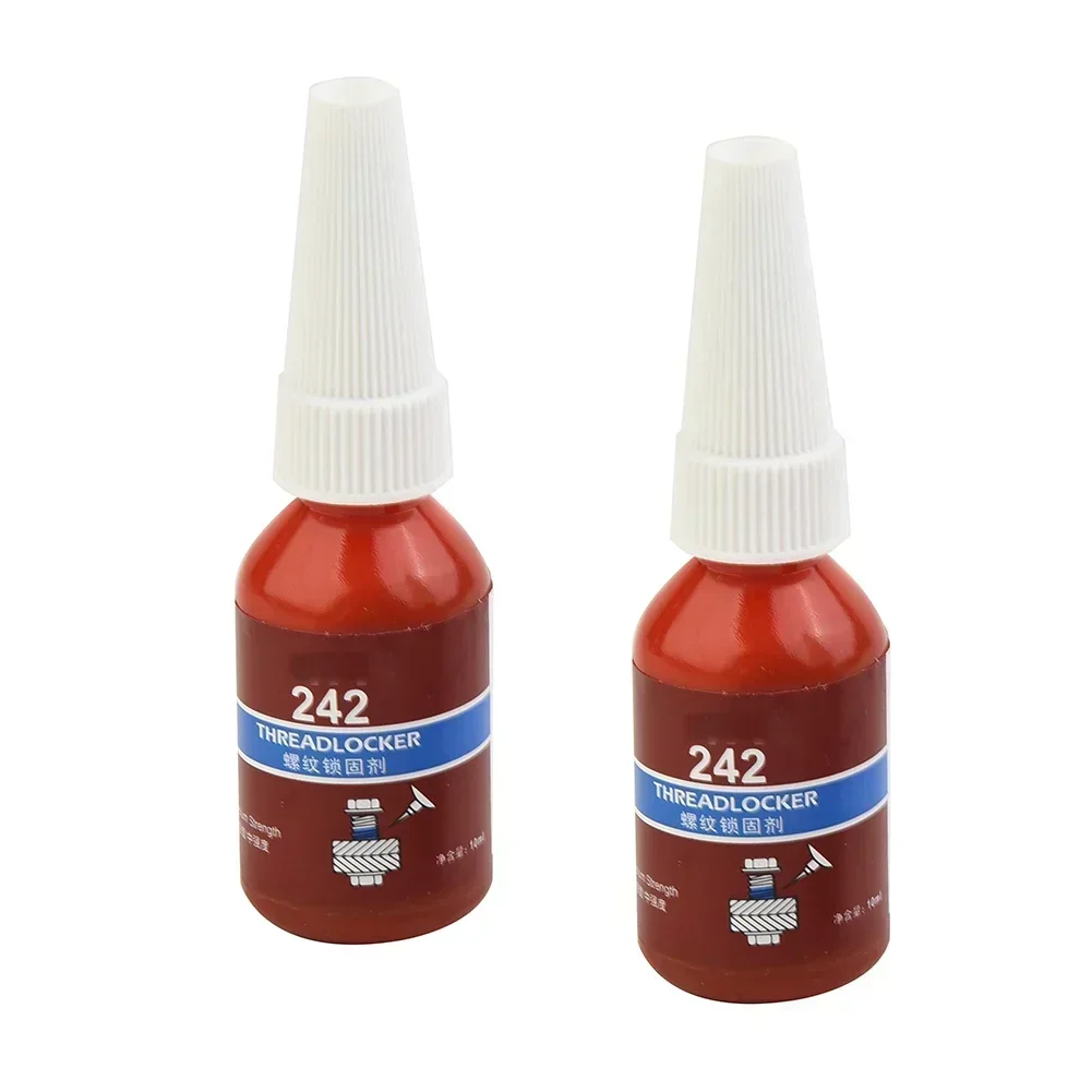 242 LockTite Threadlocker Metal Bonder Removable 10 Ml 2 Pcs Lock Tight M6-M20 Thread Medium Strength Universal
