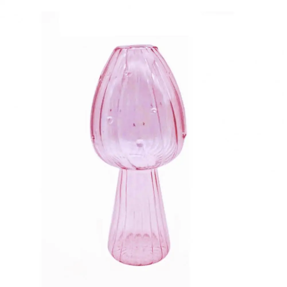 Glass Flower Vase Single Stem Flower Vase Unique Mushroom Glass Planter for Home Decoration Plant Propagation Station for Women 3