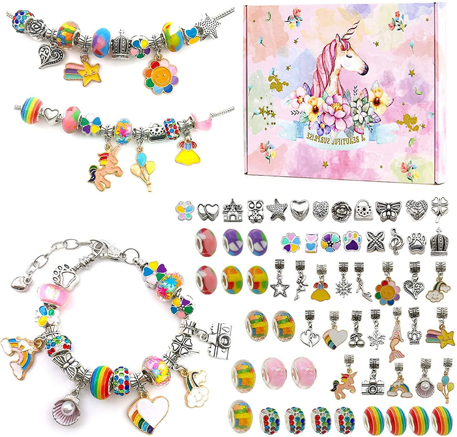 4655pcs DIY Beads Bracelet Kit Making Necklace Manual Toys for