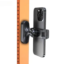 Universal 360° Magnetic Phone Holder - Adjustable, Hands - Free Stand for Gym, Kitchen, and More (Black)