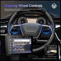Système multimédia intelligent pour voiture Podofo 10 pouces, lecteur de voiture sans fil CarPlay, système intelligent pour voiture, lecture de vidéos YouTube, lien miroir, FM RDS 2-Din 6