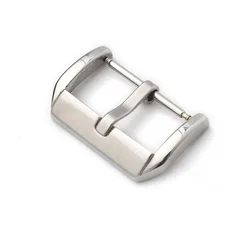 Elegant Stainless Steel Watch Band with Metal Buckle - Silver, Black, or Gold Finish (S 18MM)