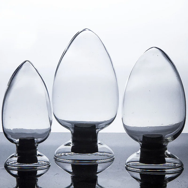 125ml 250ml 500ml Conical seed bottle Glass sample bottle Display containing plug